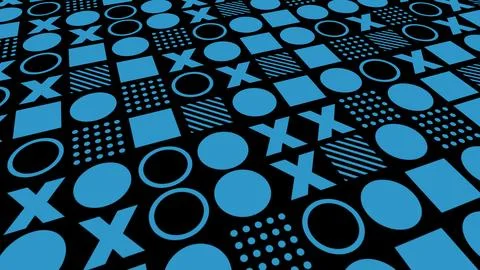 Repeating pattern of geometric shapes abstract background Stock Illustration