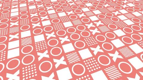 Repeating pattern of geometric shapes abstract background Stock Illustration