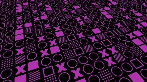 Repeating pattern of geometric shapes with circle, square and X abstract 스톡 일러스트