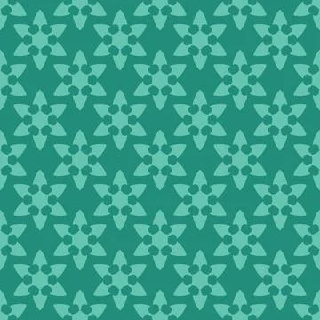 Repeating Pattern of Geometric Shapes in Teal 스톡 일러스트