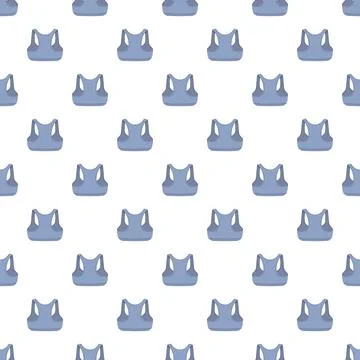 Repeating pattern of gray athletic sports bras Stock Illustration