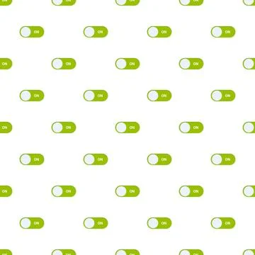 Repeating pattern of green modern switch buttons Stockillustratie