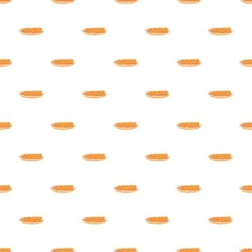 Repeating pattern of grilled shish kebab on white background Stock Illustration
