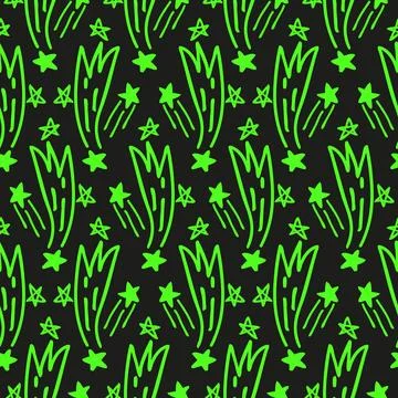 A repeating pattern of hand-drawn elements Illustrazione stock