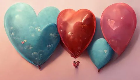 Repeating pattern of hearts, with valentine's day theme, plain background Illustrazione stock