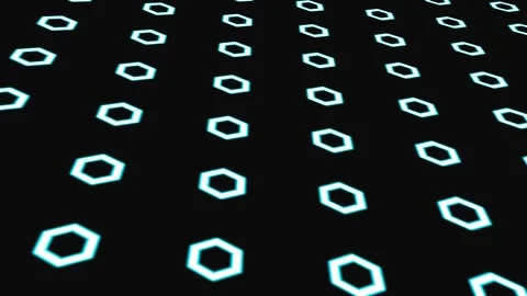 Repeating pattern of hexagon shapes with square, abstract background. Video 4k Stock Footage 251490774