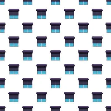 Repeating pattern of house windows with roller shutters イラスト素材