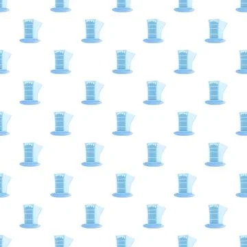 Repeating pattern with ice rink arena building Stock Illustration