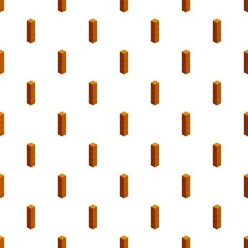 Repeating pattern of isometric wooden blocks on white 스톡 일러스트