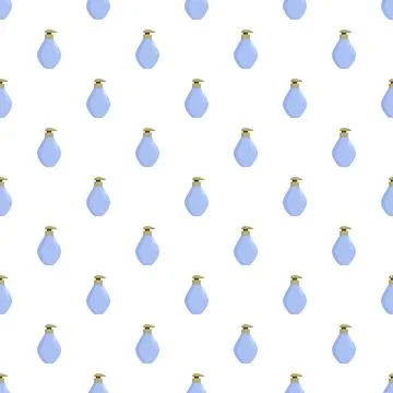 Repeating pattern with light blue lotion pump bottles 스톡 일러스트