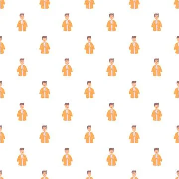 Repeating pattern of man holding chest with pain Stock Illustration