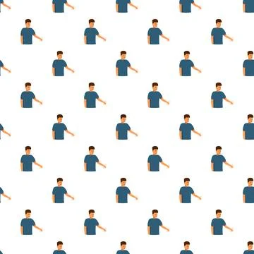 Repeating pattern of man offering water or droplets Stock Illustration