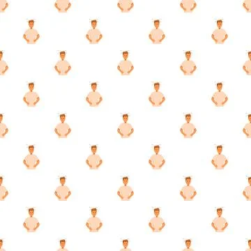 Repeating pattern of man suffering from migraine and headache pain 스톡 일러스트
