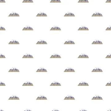 Repeating pattern with many snow mountain peaks Stock Illustration