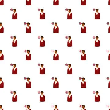 Repeating pattern of men speaking english language learning Stock Illustration