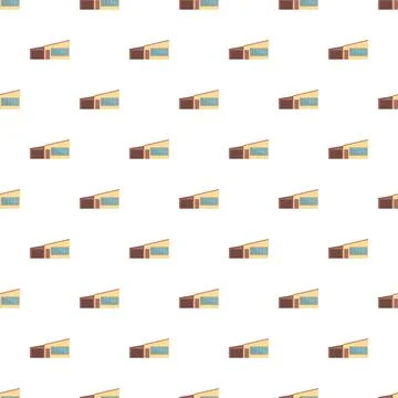 Repeating pattern of modern suburban bungalow houses 스톡 일러스트