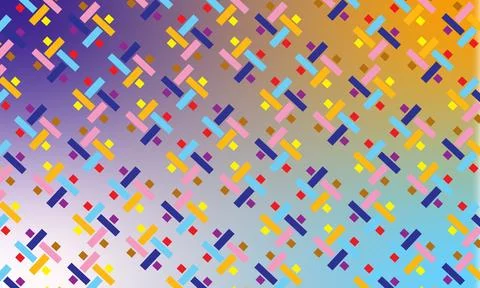 Repeating pattern with multicolored crossed 스톡 일러스트