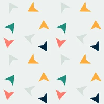 A repeating pattern of multicolored triangles, simple version. Stock Illustration