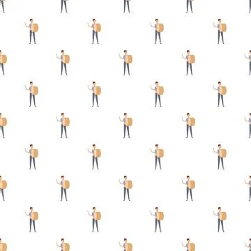 Repeating pattern of a musician drumming in a parade Illustrazione stock