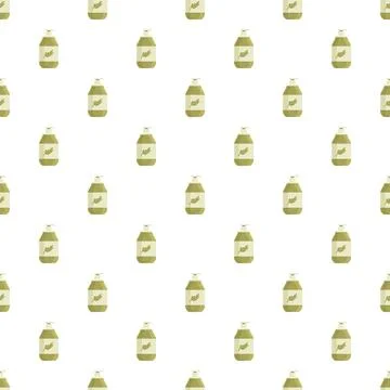 Repeating pattern of natural herbal liquid soap dispensers Stock Illustration