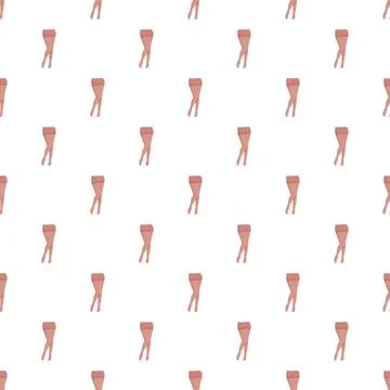 Repeating pattern of nude female legs wearing tights or hosiery Stock Illustration