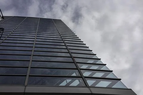 Repeating Pattern On Office Building Facade Stock Photos