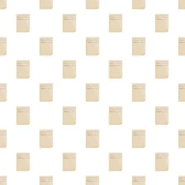 Repeating pattern of old paper notes with scribbles Stockillustratie