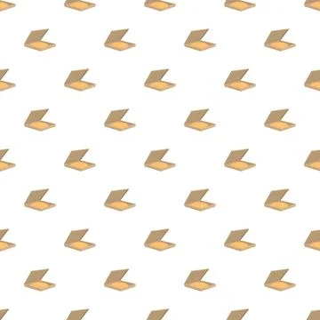 Repeating pattern of opening pizza boxes for delivery Stock Illustration