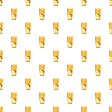 Repeating pattern of orange refrigerators on white background Illustration