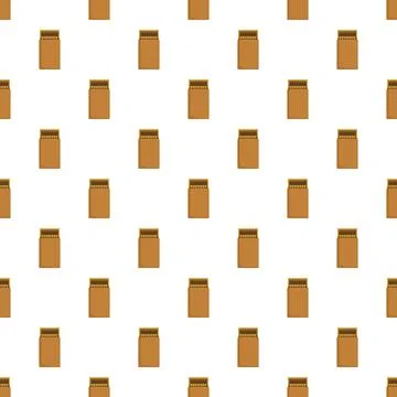 Repeating pattern of paper matchboxes with matches Stock Illustration
