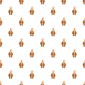 Repeating pattern of person holding chest with pain Stock-Illustration