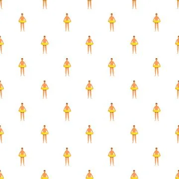 Repeating pattern with person wearing inflatable ring Stock Illustration