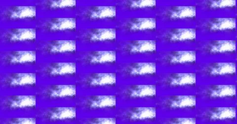 Repeating pattern of purple sky with white clouds 库存插图