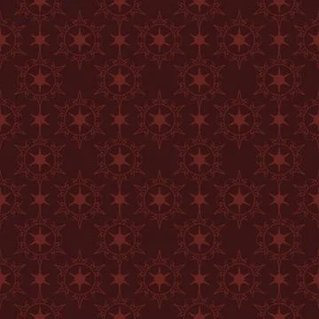 Repeating Pattern of Red and Brown Shapes Illustrazione stock