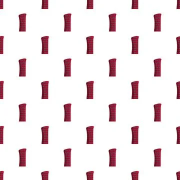 Repeating pattern of red building structures on white background イラスト素材