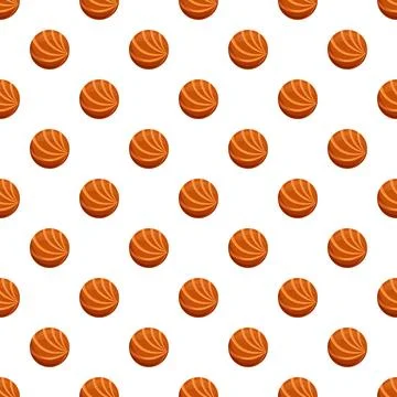 Repeating pattern of round spiral candies Stock Illustration