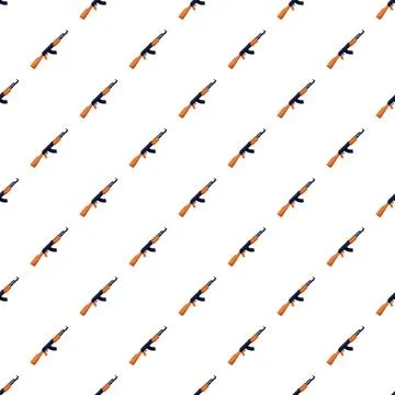 Repeating pattern showing assault rifles 스톡 일러스트
