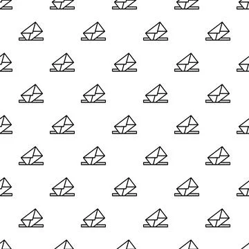 Repeating pattern showing an envelope receiving a new message Illustrazione stock