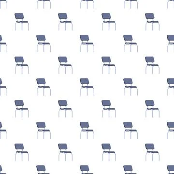 Repeating pattern showing flat illustration of office chairs Stock Illustration