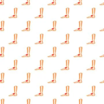Repeating pattern showing foot pain and ankle injury Stock Illustration