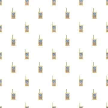 Repeating pattern showing multiple portable communication devices Stockillustratie