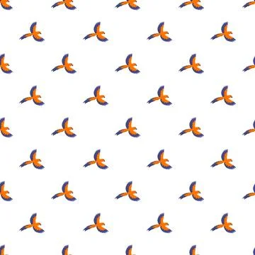 Repeating pattern showing stylized birds in flight Illustrazione stock