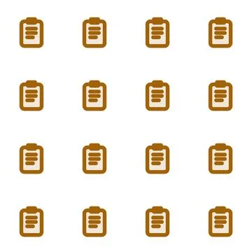 Repeating Pattern of Simple Clipboard Icons on a Clean White Background Surfa Illustrazione stock