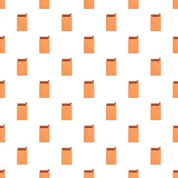 Repeating pattern of simple orange paper packs Stock Illustration