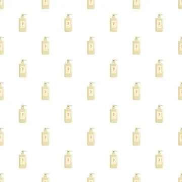 Repeating pattern of skincare lotion pump bottles Ilustración de archivo