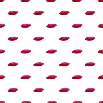 Repeating pattern with sliced beetroot pieces on white background Stock Illustration