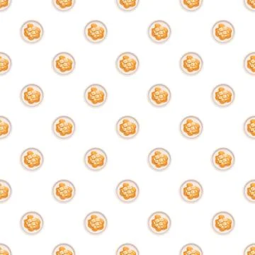 Repeating pattern of small appetizer dishes Stock Illustration