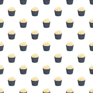 Repeating pattern of small ice cream cups イラスト素材