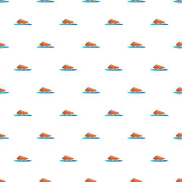 Repeating pattern of small simple kiosks Stock Illustration