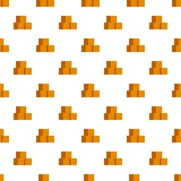 Repeating pattern of stacked wooden shipping boxes Stock Illustration